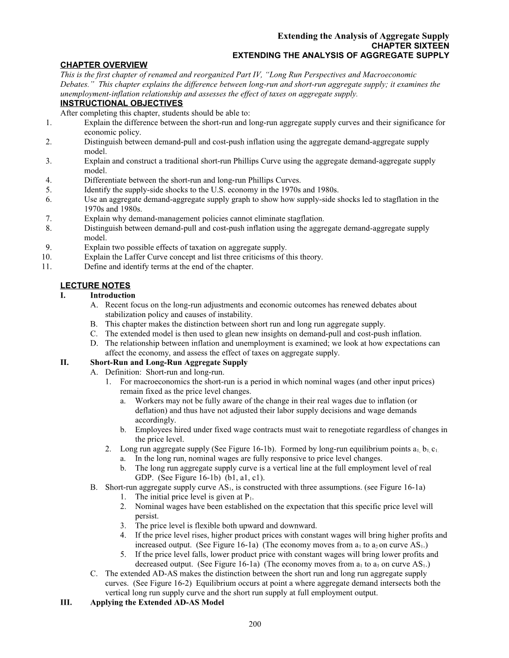 Extending the Analysis of Aggregate Supply s1