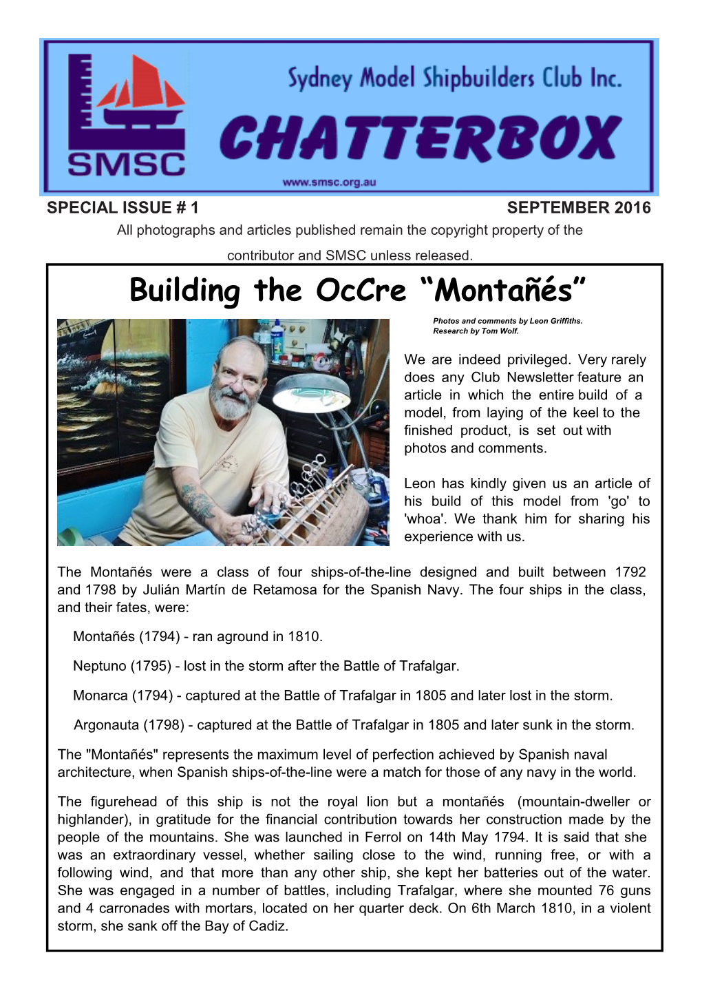 Building the Occre “Montañés”