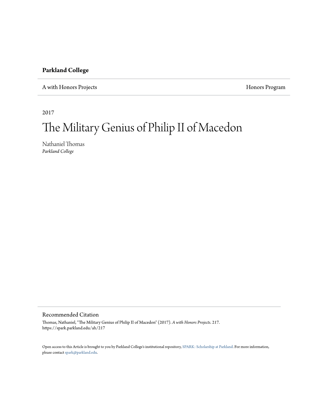 The Military Genius of Philip II of Macedon