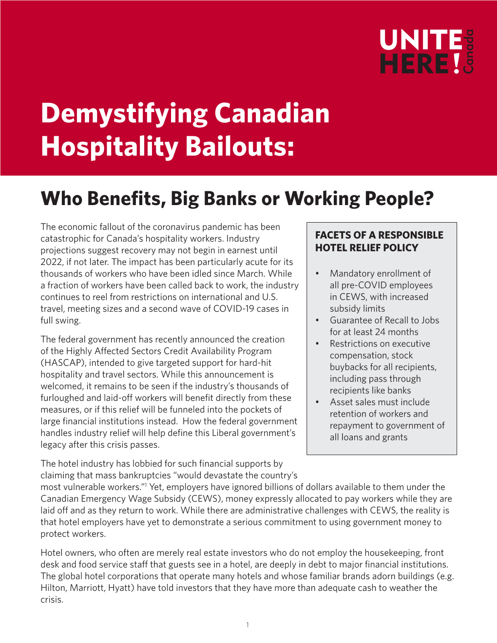 Demystifying Canadian Hospitality Bailouts