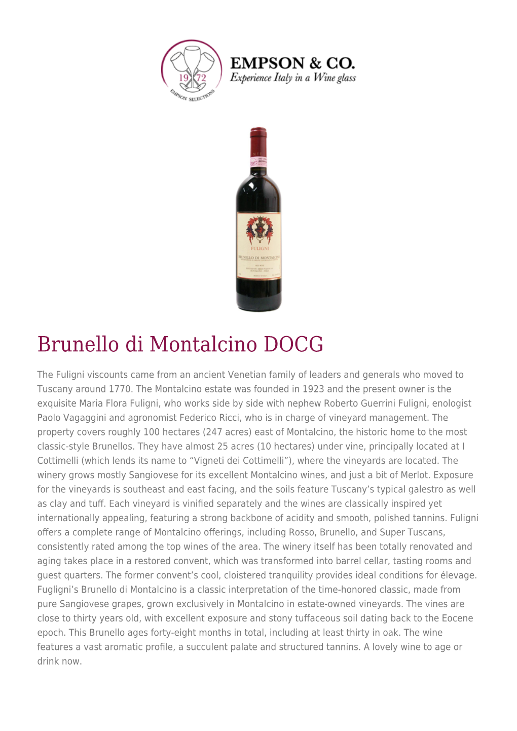 Brunello Di Montalcino DOCG