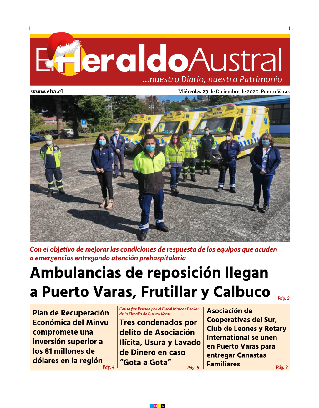 Ambulancias De Reposición Llegan a Puerto Varas, Frutillar Y Calbuco Pág