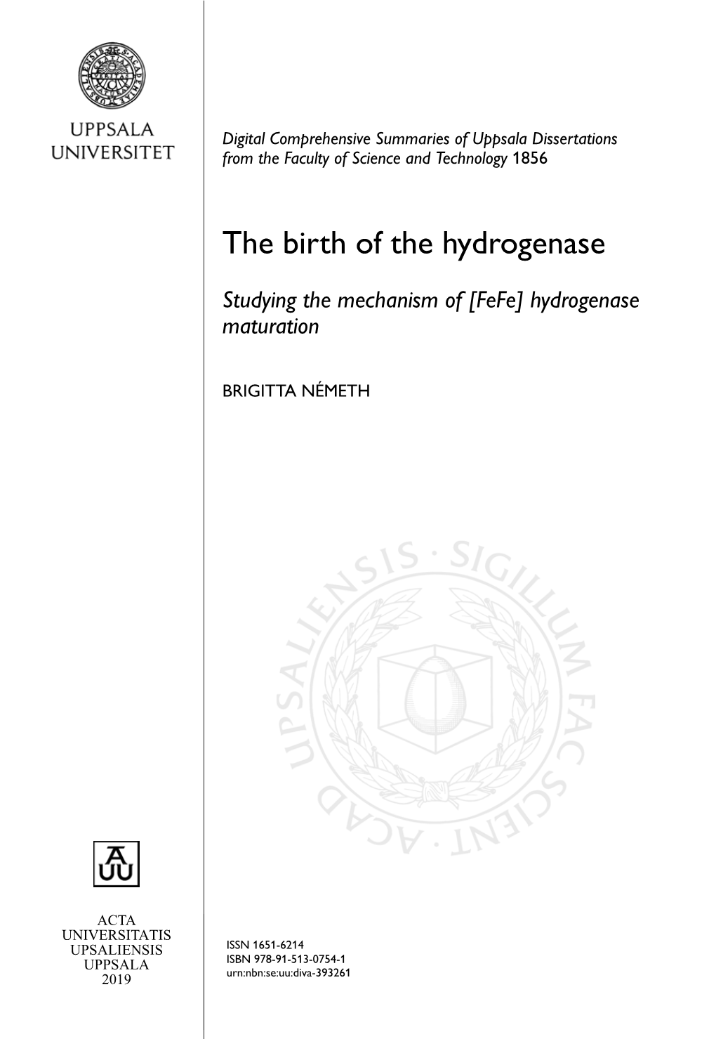 The Birth of the Hydrogenase