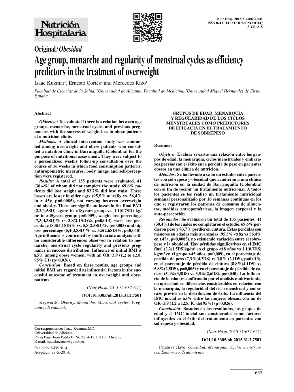 Age Group, Menarche and Regularity of Menstrual Cycles As Efficiency