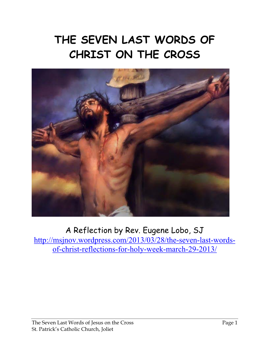 The Seven Last Words of Christ on the Cross