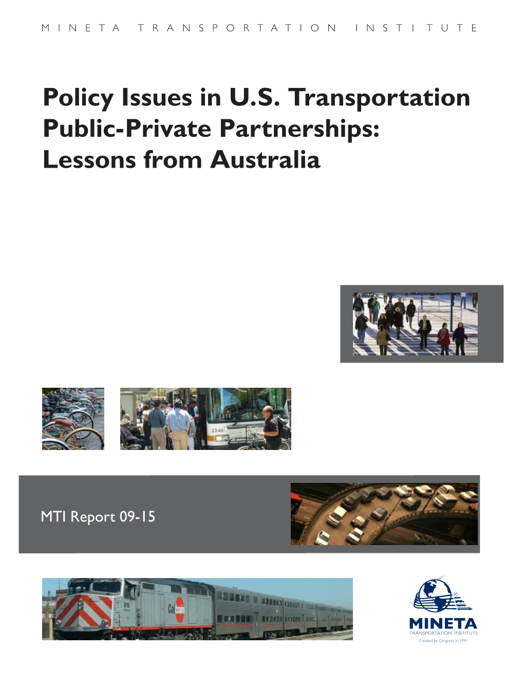 Lessons from Australia MTI Report 09-15MTI Report