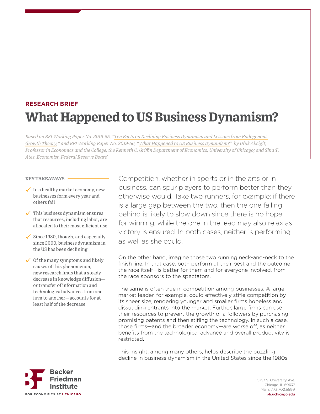 What Happened to US Business Dynamism?