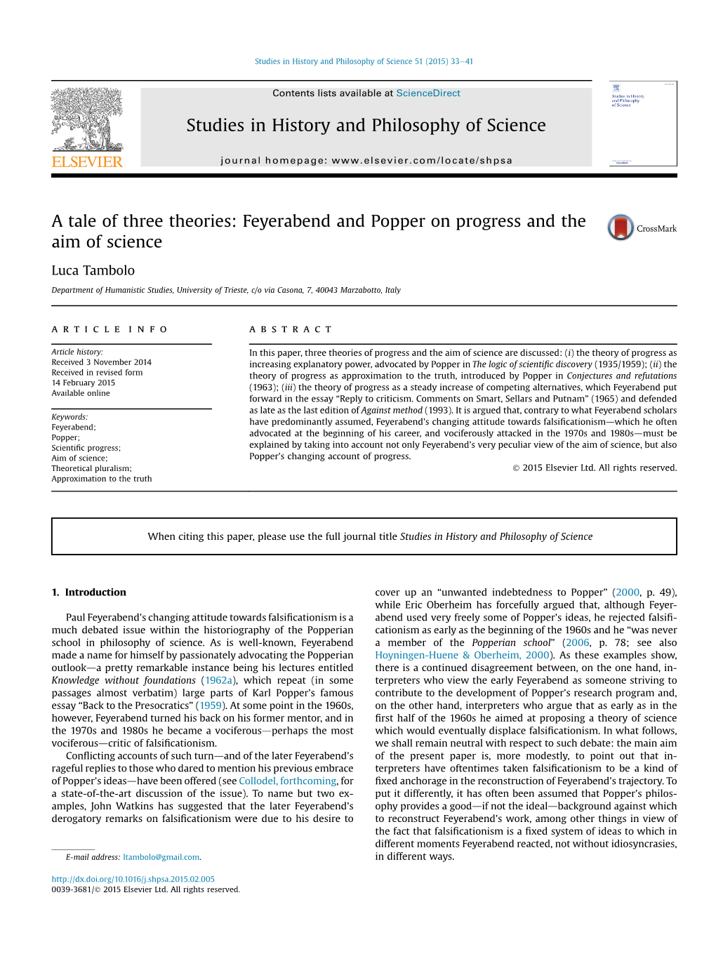 Feyerabend and Popper on Progress and the Aim of Science