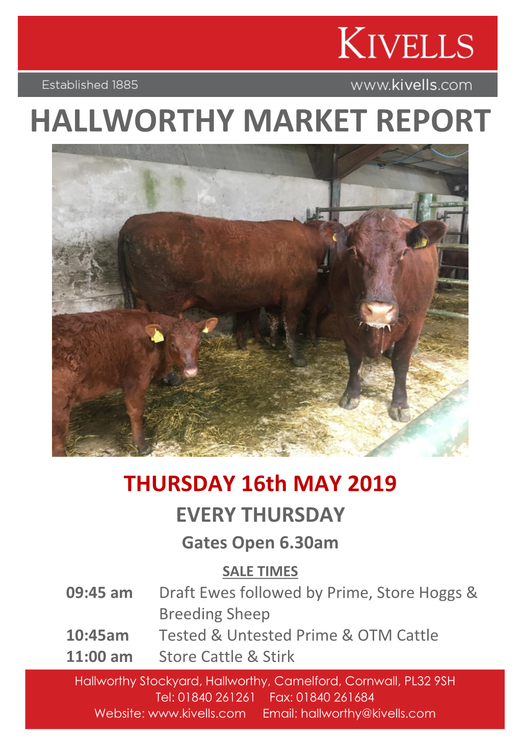 Hallworthy Market Report