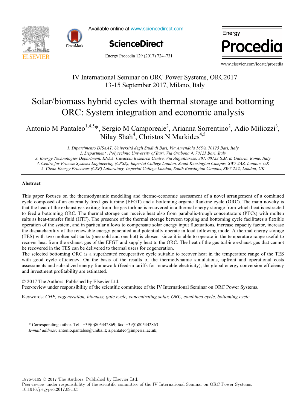 Solar/Biomass Hybrid Cycles with Thermal Storage and Bottoming