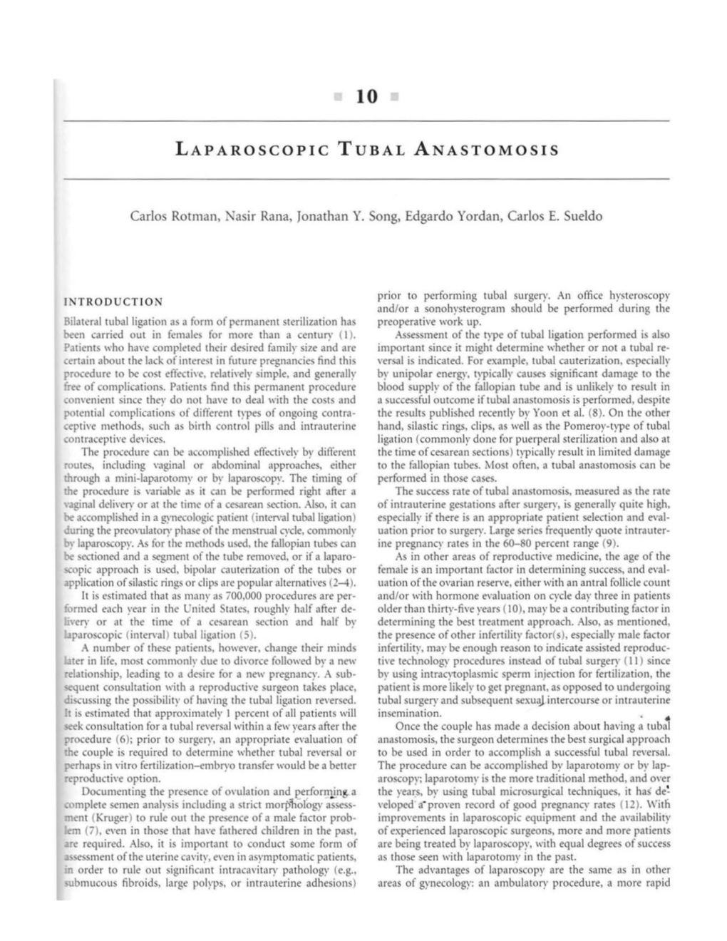 LAPAROSCOPIC TUBAL ANASTOMOSIS Carlos Rotman