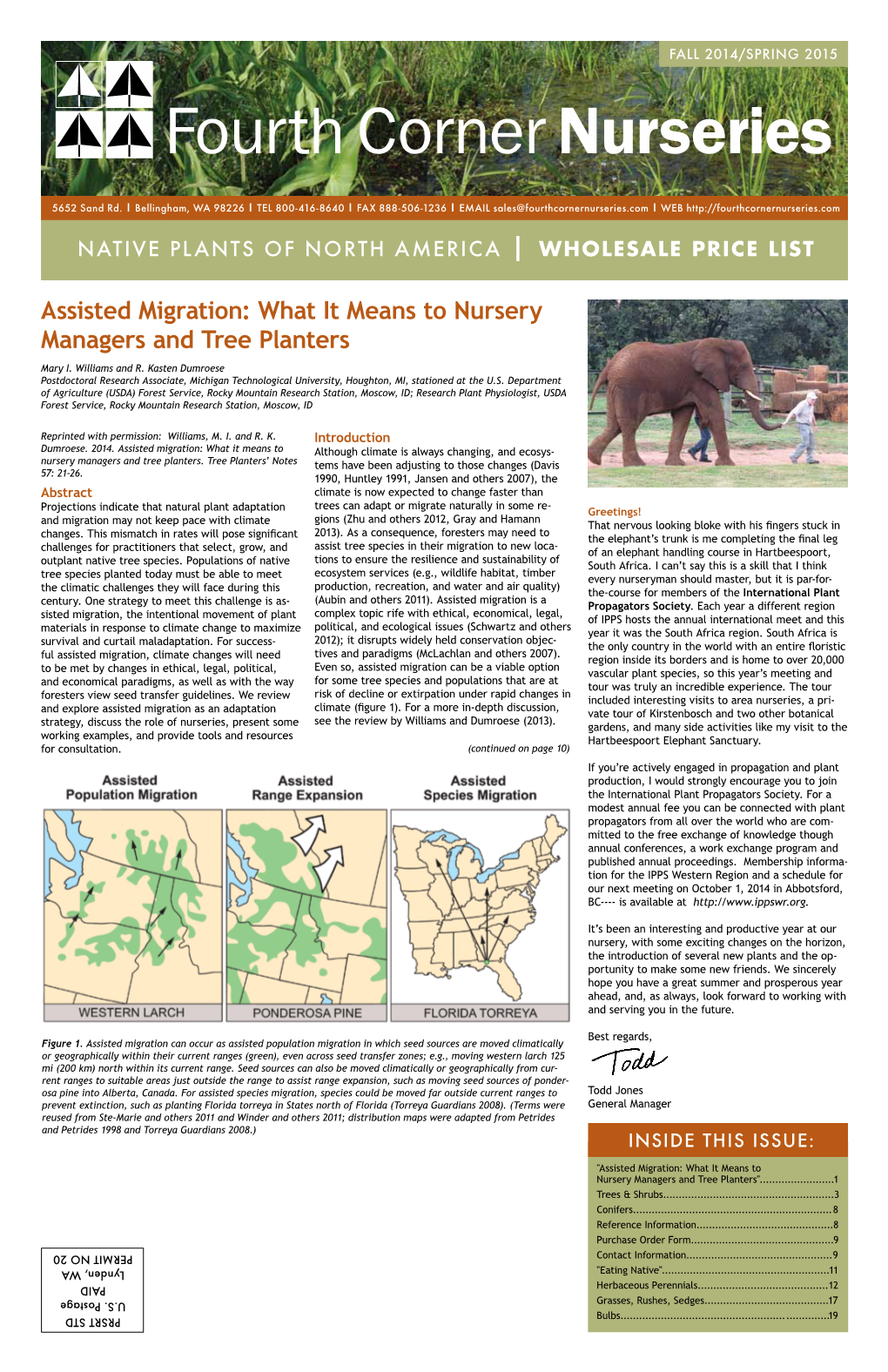 Assisted Migration: What It Means to Nursery Managers and Tree Planters Mary I