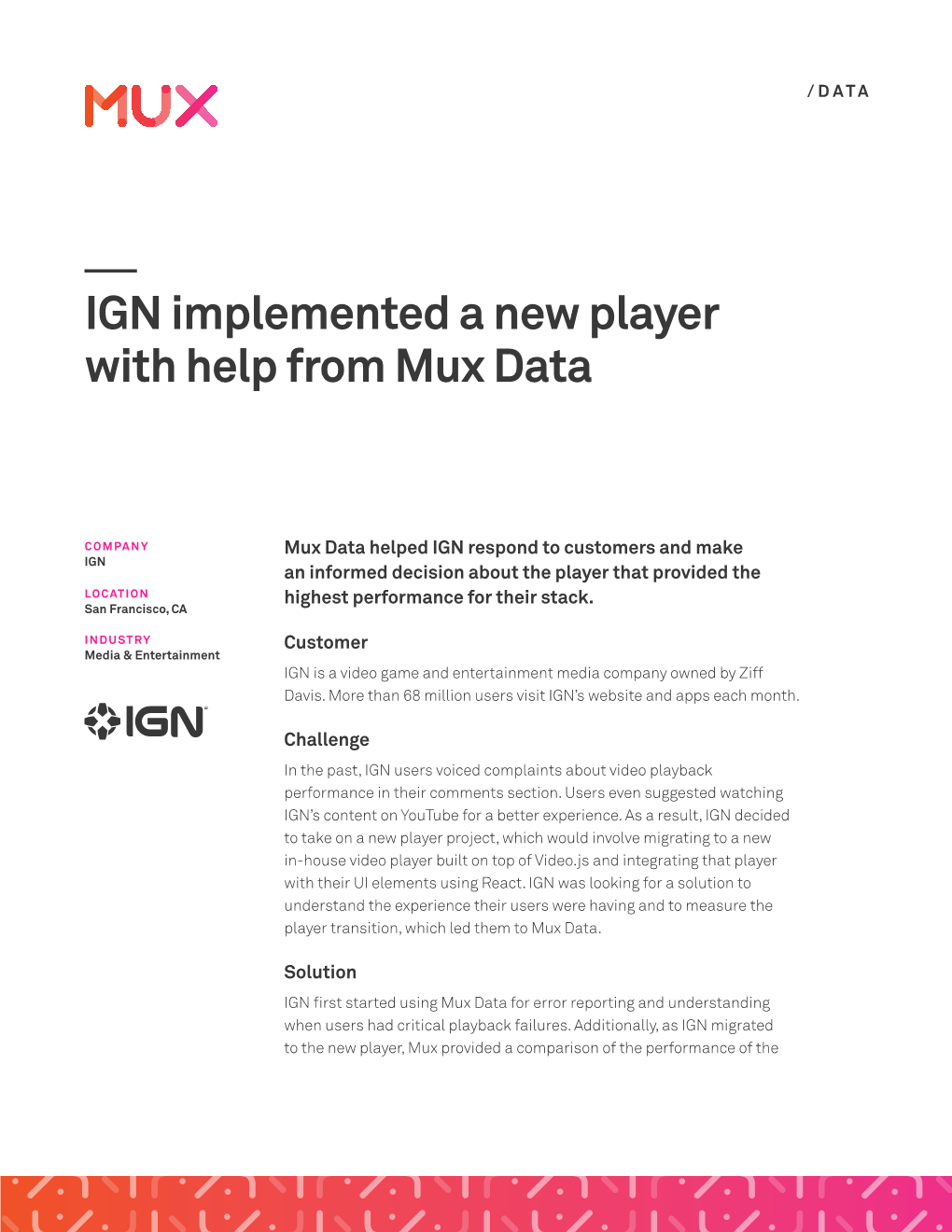 IGN Implemented a New Player with Help from Mux Data