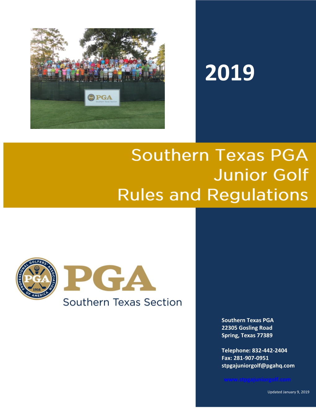 STPGA Junior Golf Rules & Regulations