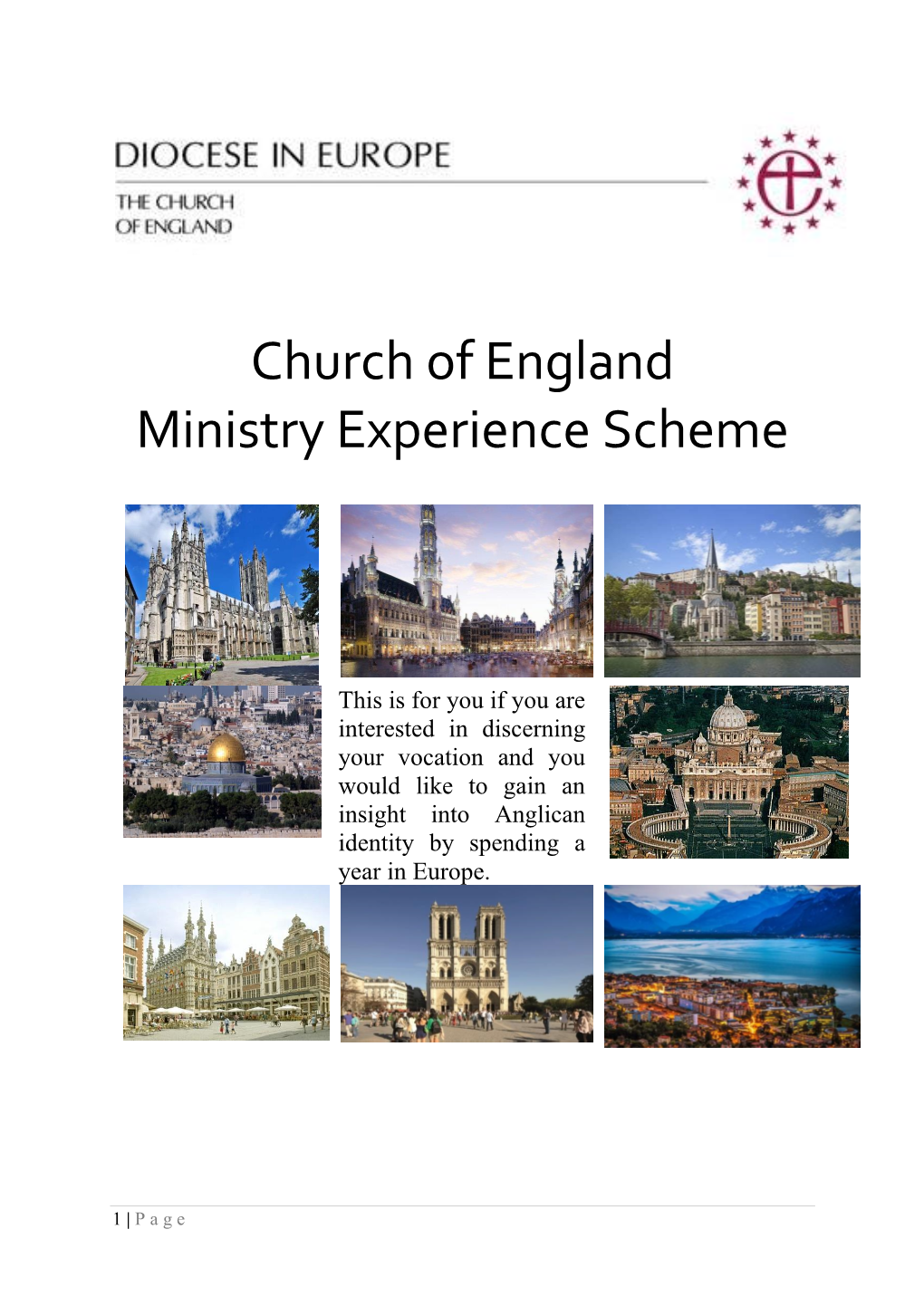 Church of England Gap Year Scheme