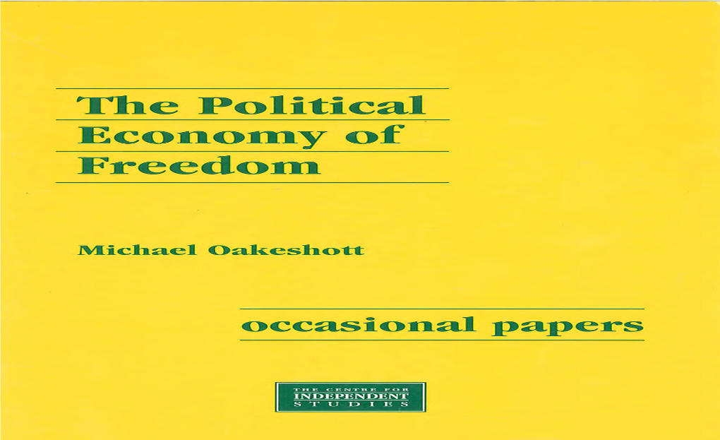 The Politic Economy of Freedom