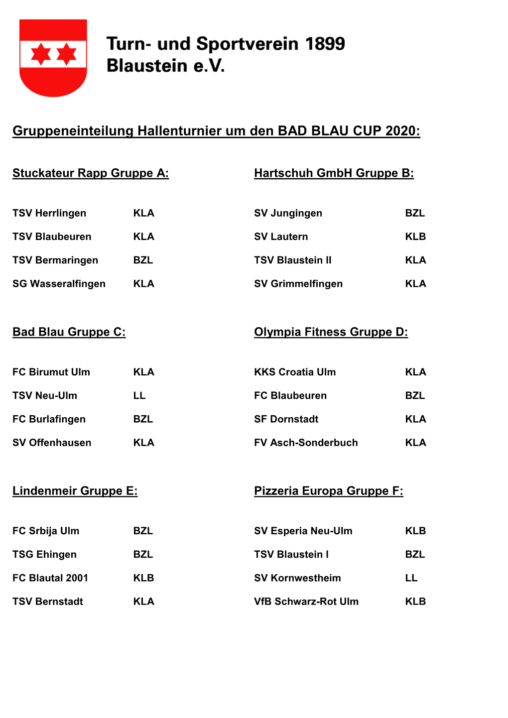 Bad Blau Cup 2020