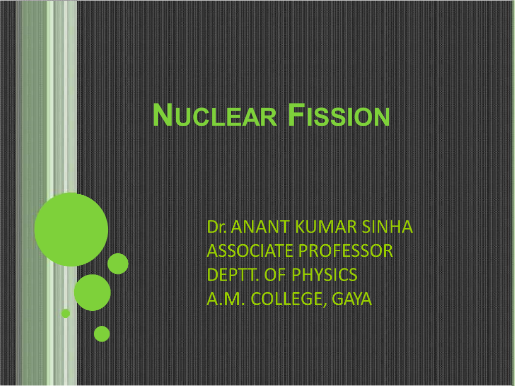 Nuclear Fission