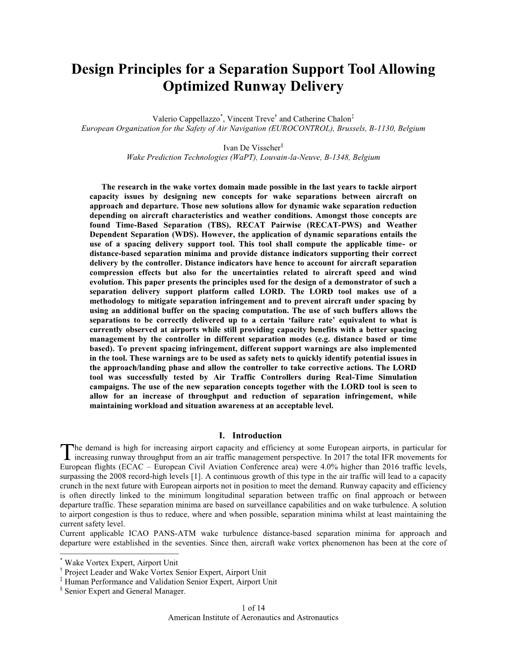 Design Principles for a Separation Support Tool Allowing Optimized Runway Delivery