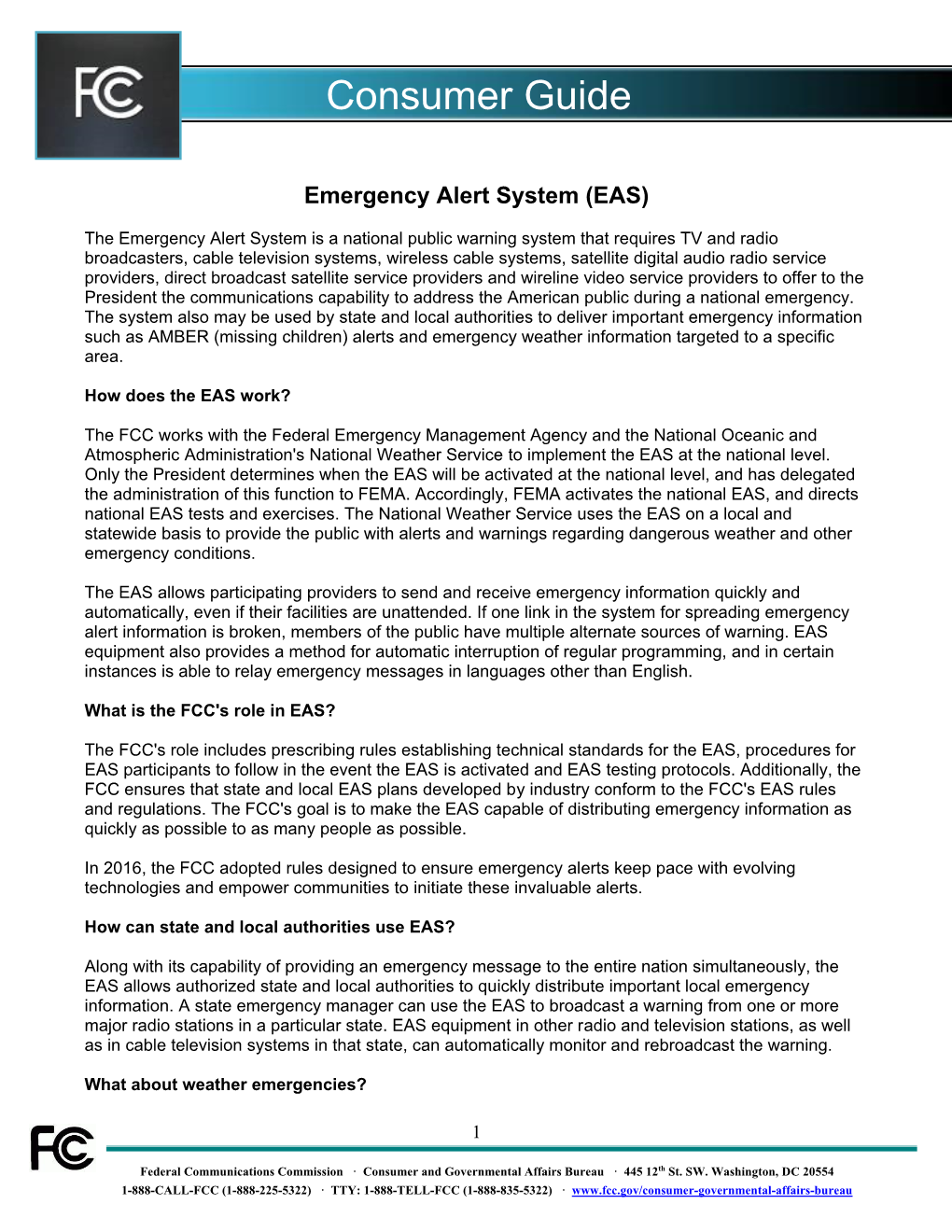 Emergency Alert System (EAS)