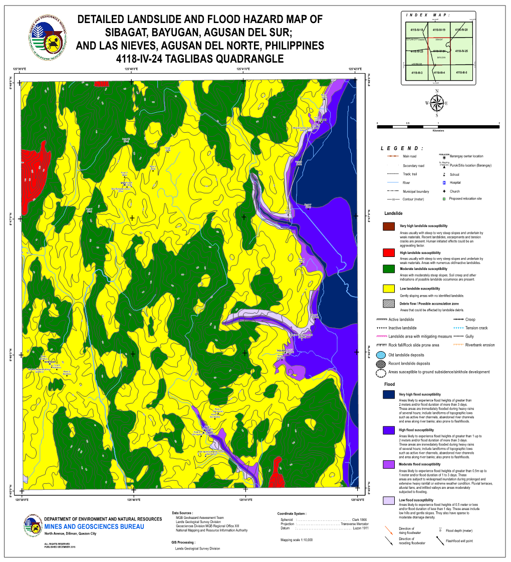 Detailed Landslide and Flood Hazard Map of Sibagat