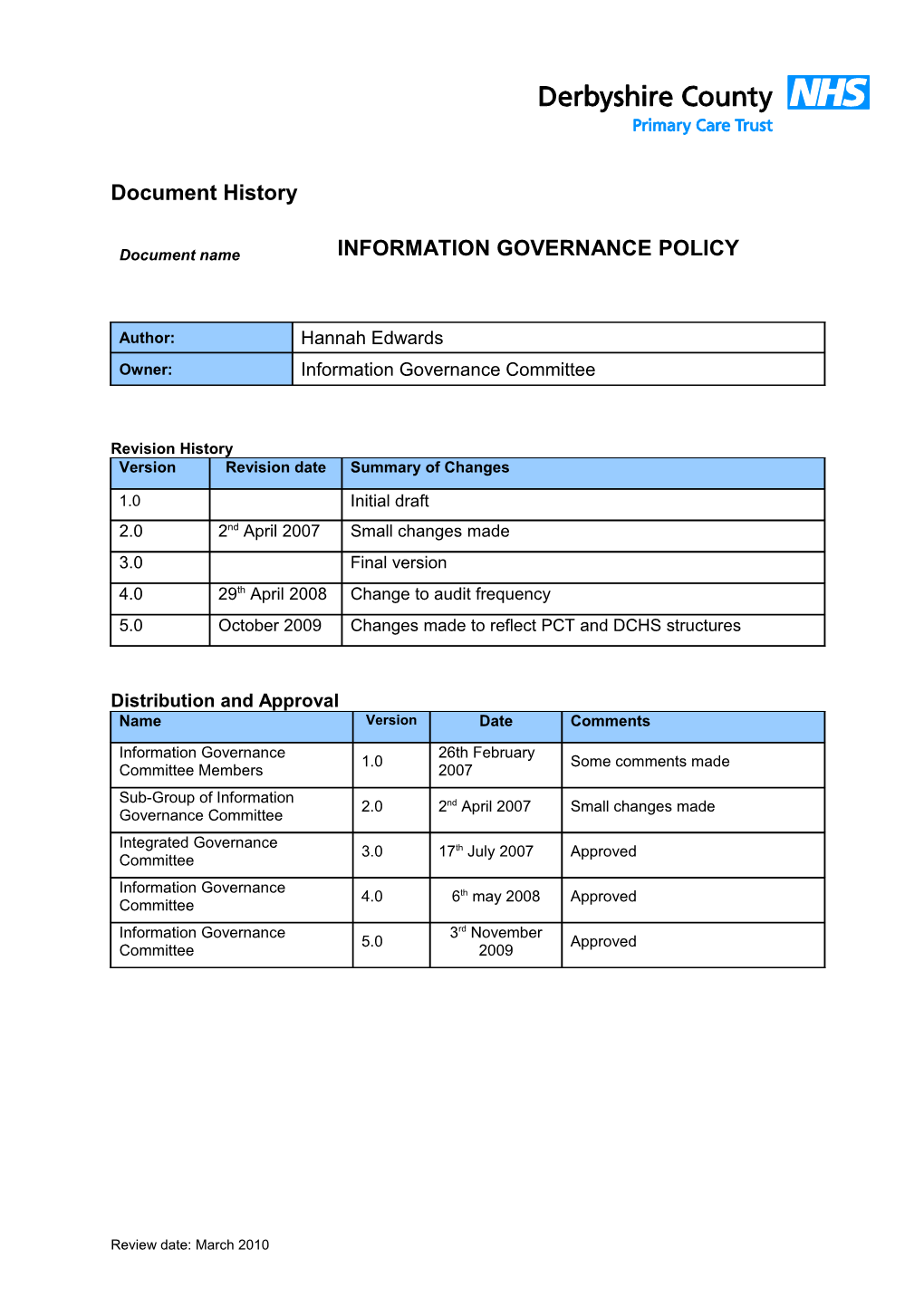 Information Governance Policy