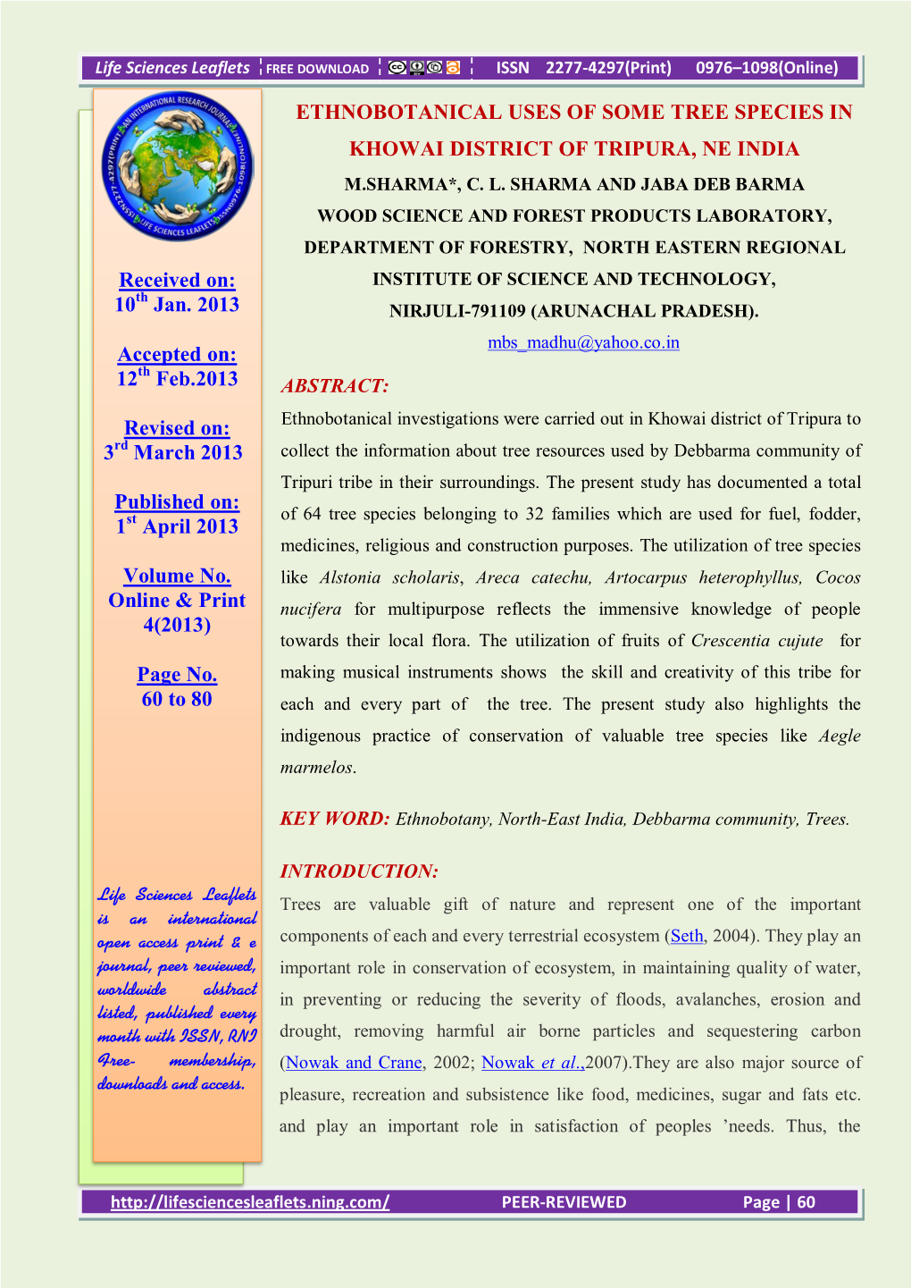 Comparative Occurance and Population Status of Bird