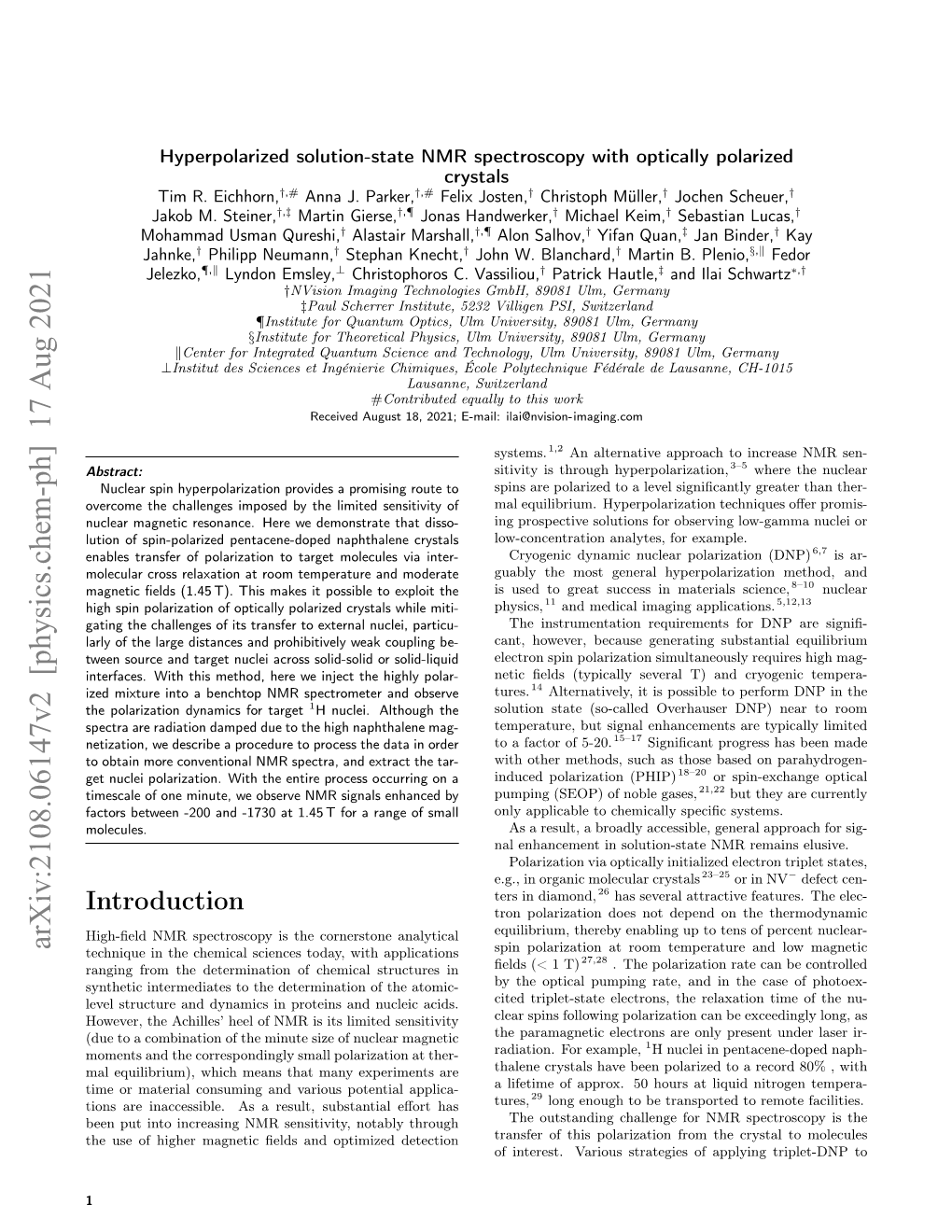 Arxiv:2108.06147V2 [Physics.Chem-Ph] 17 Aug 2021