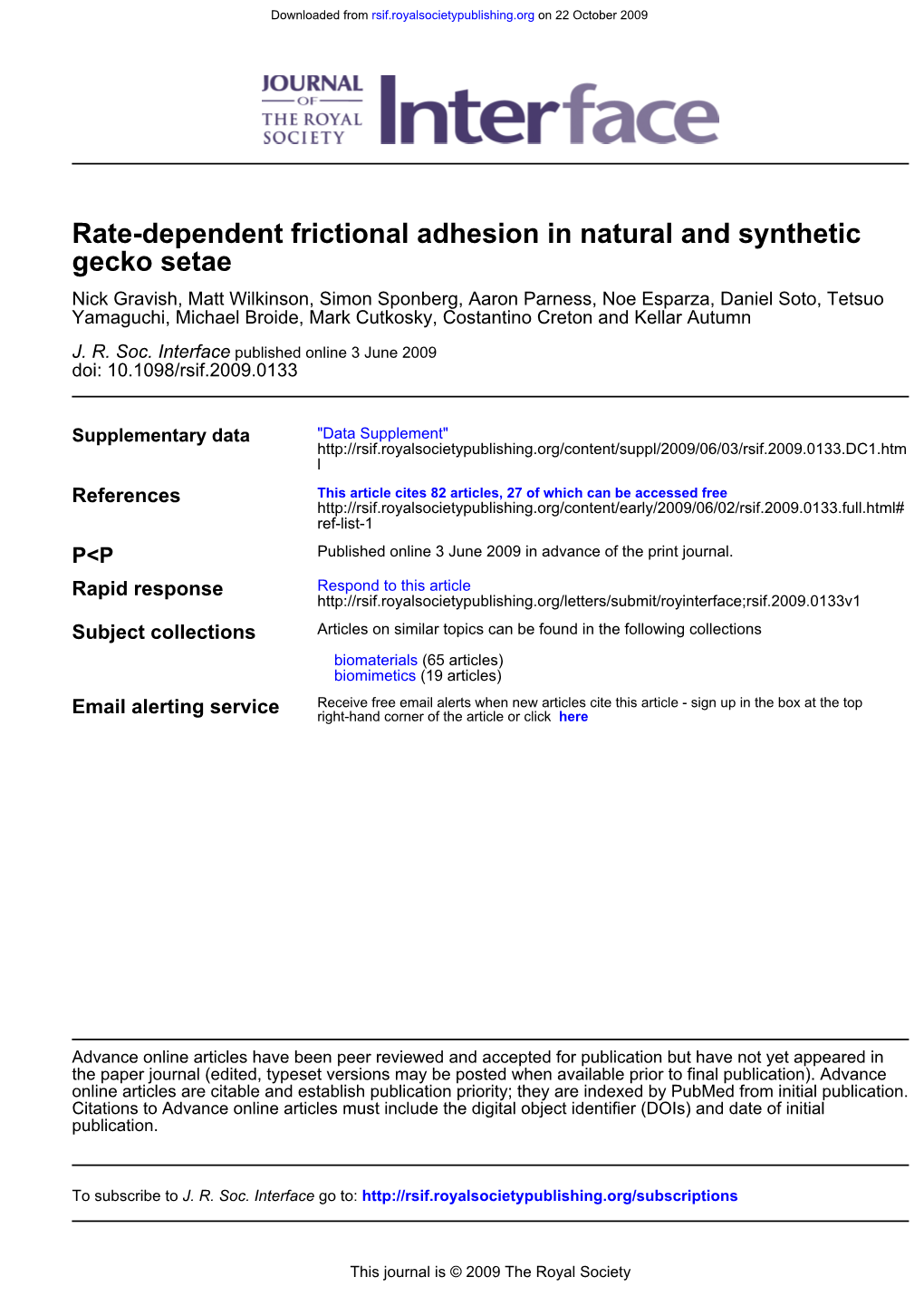 Gecko Setae Rate-Dependent Frictional Adhesion in Natural and Synthetic