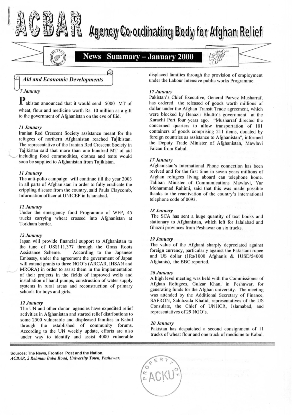 Lc Aid and Economic Developments Under the Labour Intensive Public Works Programme