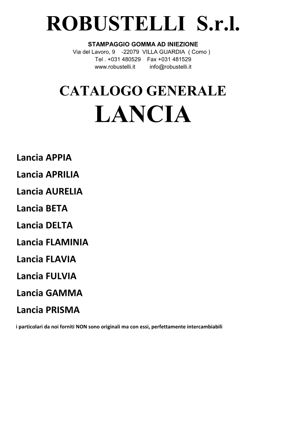 Catalogo Generale Lancia Rev. 06.2021.Xlsx