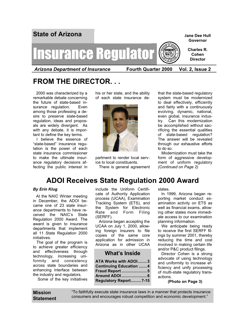 Insurance Regulator Newsletter