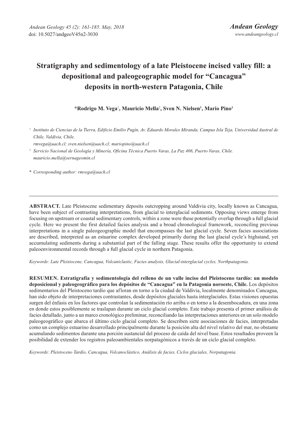 Stratigraphy and Sedimentology of a Late Pleistocene