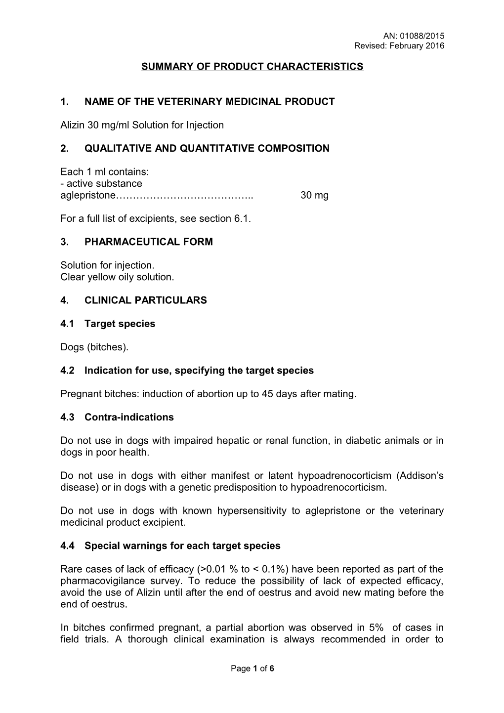 1. Name of the Veterinary Medicinal Product s1