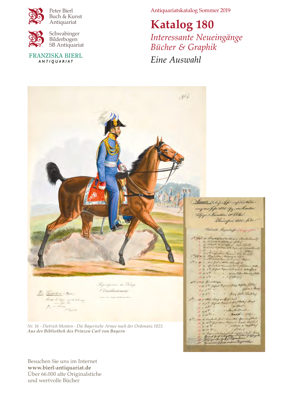 Katalog Sommer 2019 Buch & Kunst Antiquariat Katalog 180 Schwabinger Bilderbogen Interessante Neueingänge SB Antiquariat Bücher & Graphik Eine Auswahl