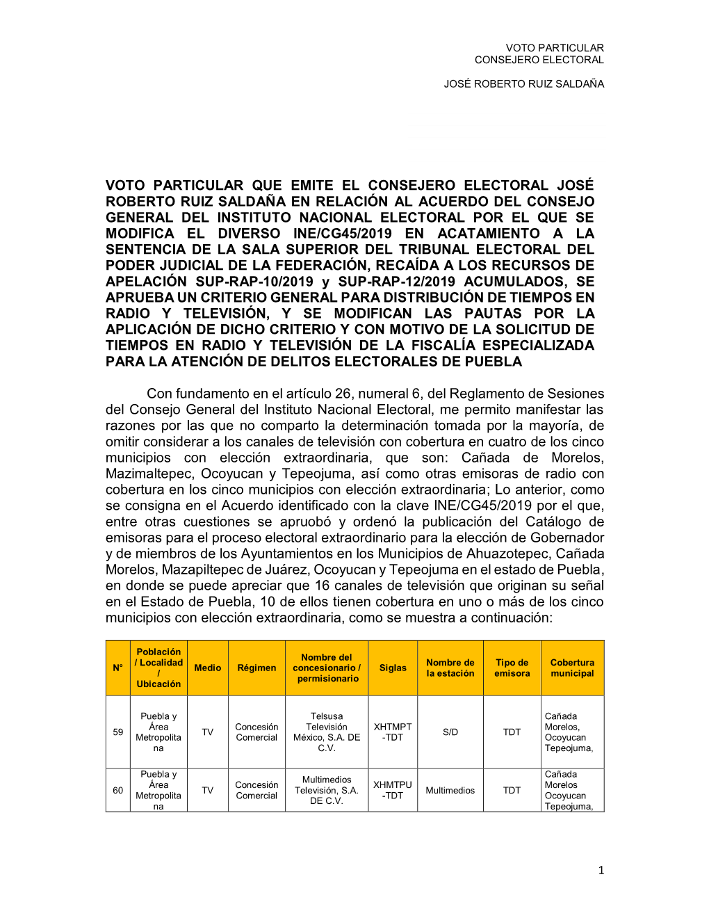 Voto Particular Que Emite El Consejero Electoral José