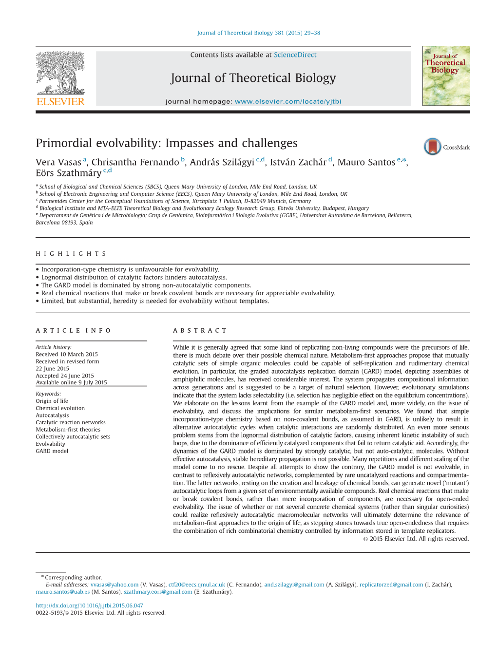 Primordial Evolvability: Impasses and Challenges