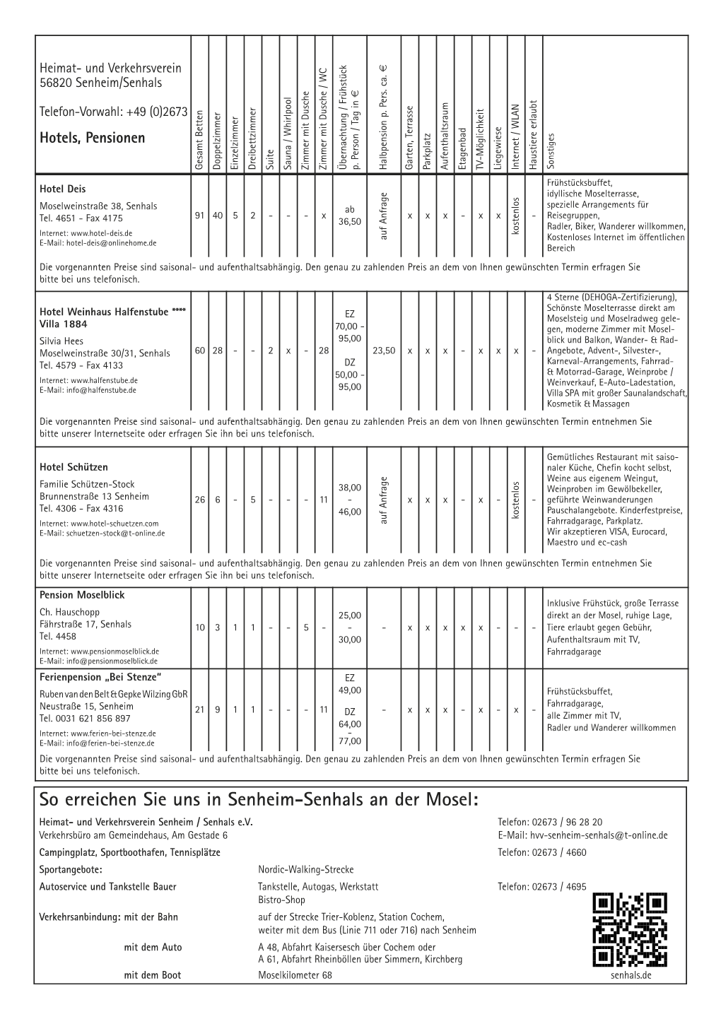 So Erreichen Sie Uns in Senheim-Senhals an Der Mosel: Heimat- Und Verkehrsverein Senheim / Senhals E.V