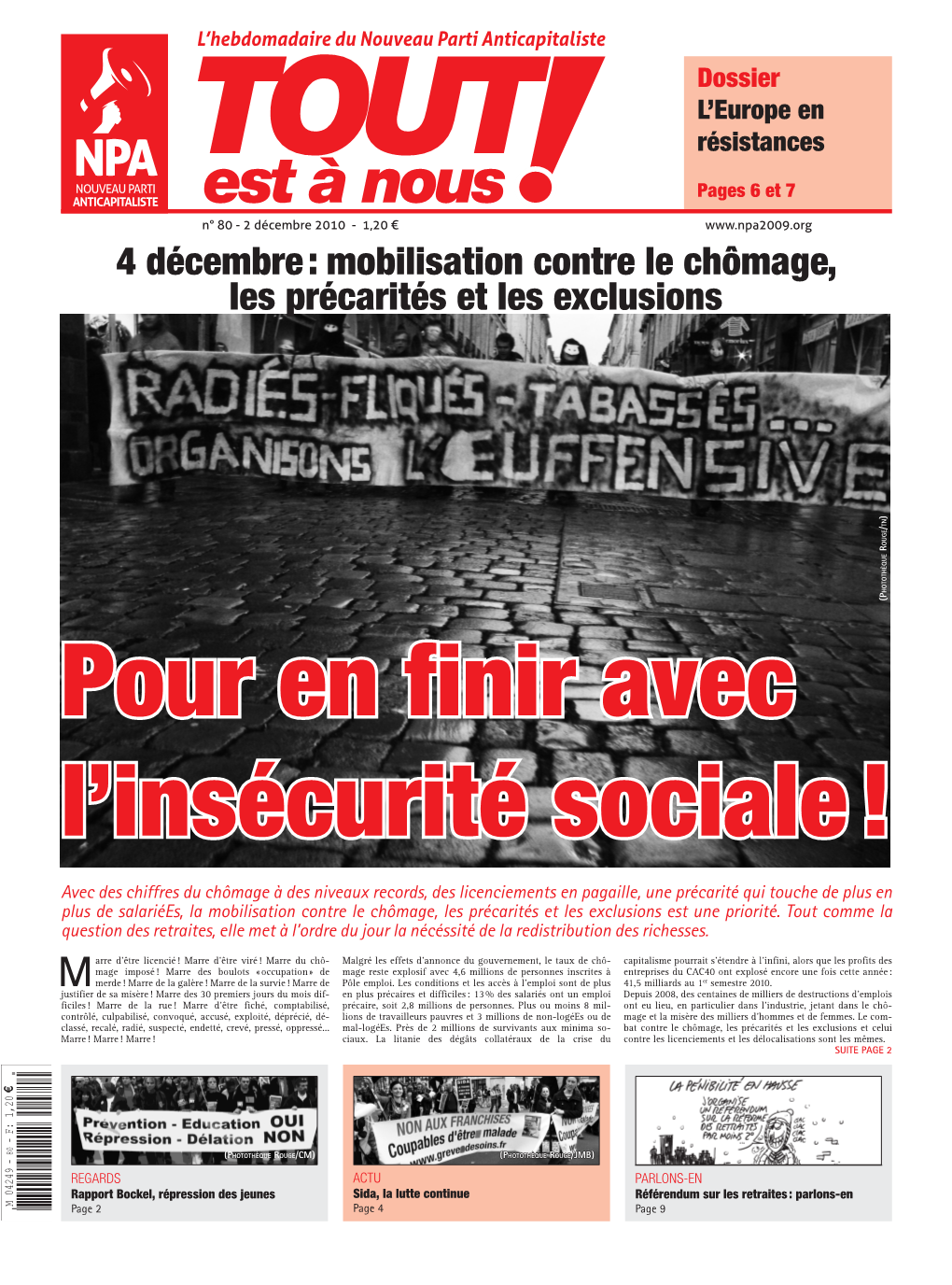 Mobilisation Contre Le Chômage, Les Précarités Et Les Exclusions ) Tn / Ouge R Hotothèque (P