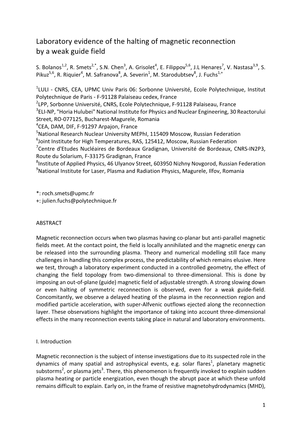 Laboratory Evidence of the Halting of Magnetic Reconnection by a Weak Guide Field