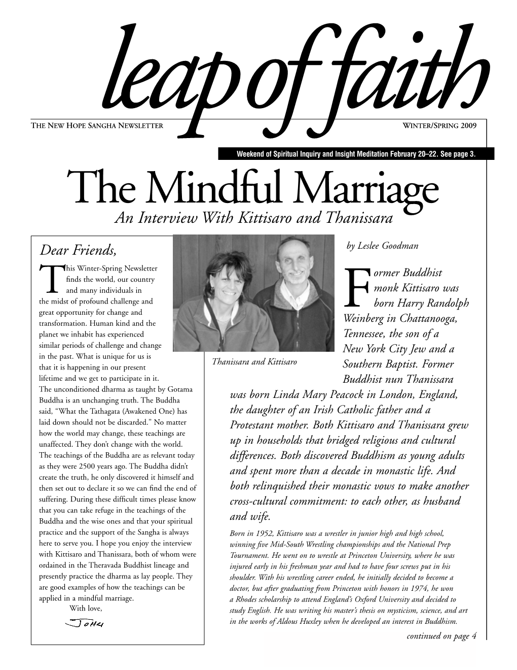The Mindful Marriage an Interview with Kittisaro and Thanissara
