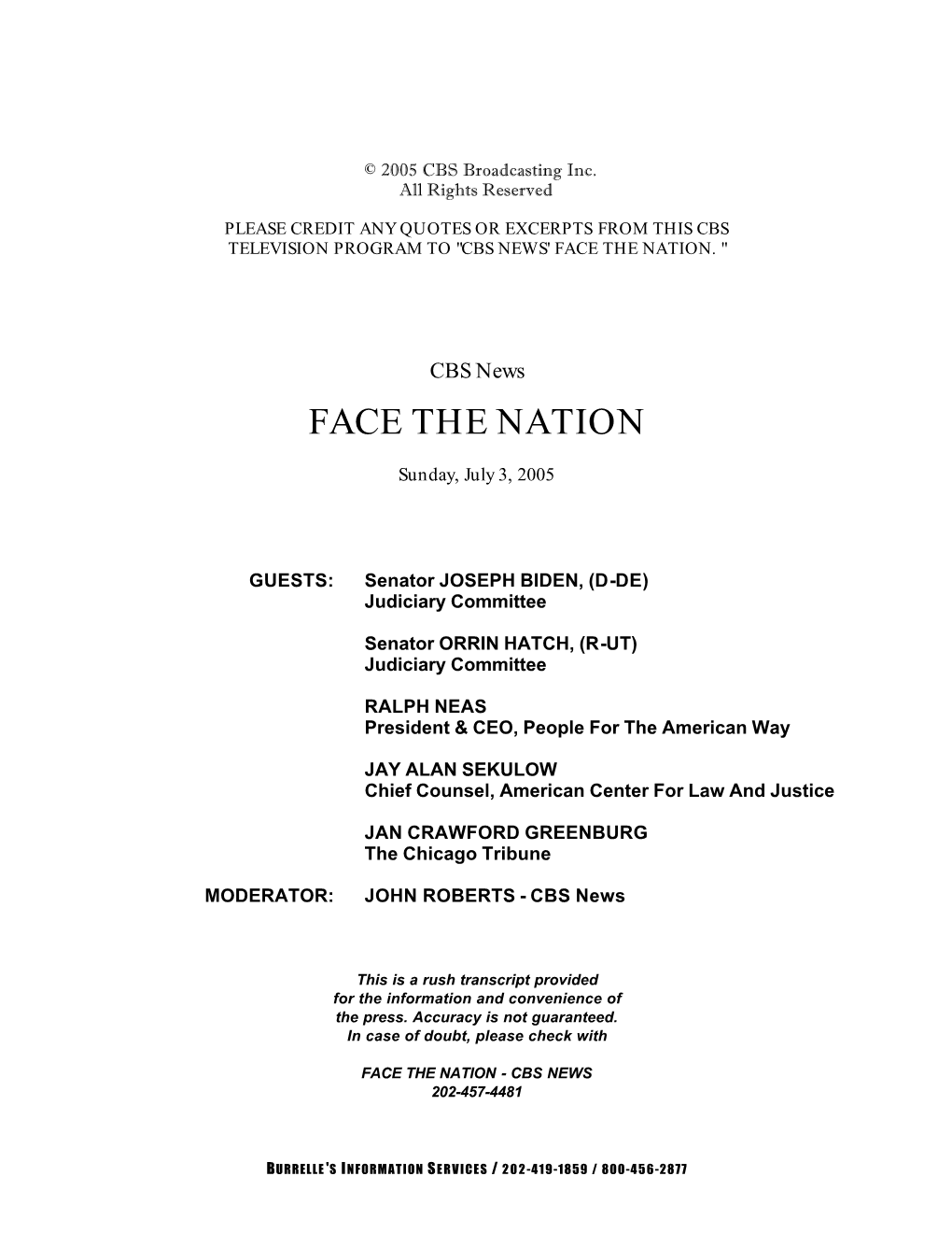 Face the Nation