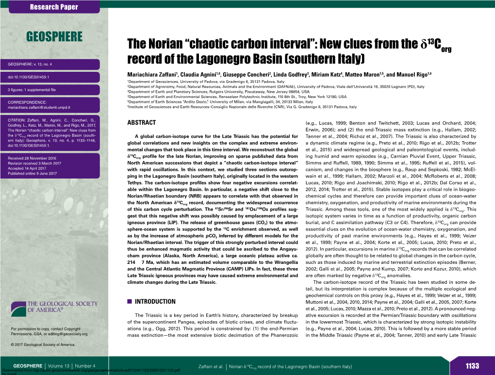 “Chaotic Carbon Interval”: New Clues from the Δ13c