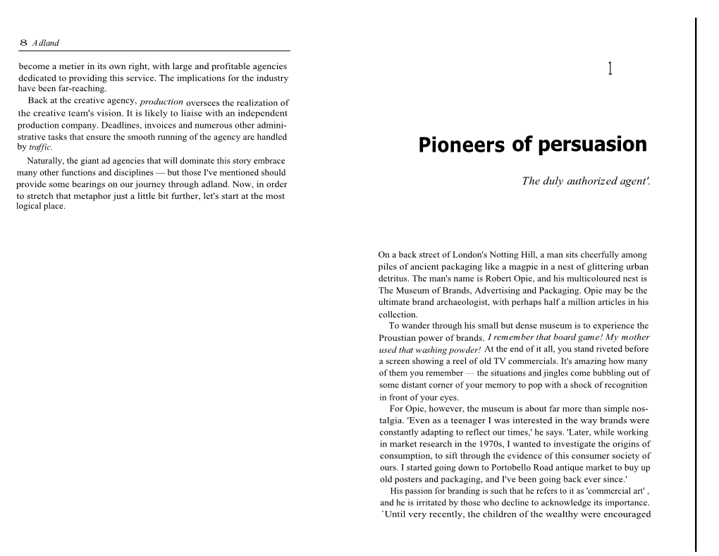 Pioneers of Persuasion