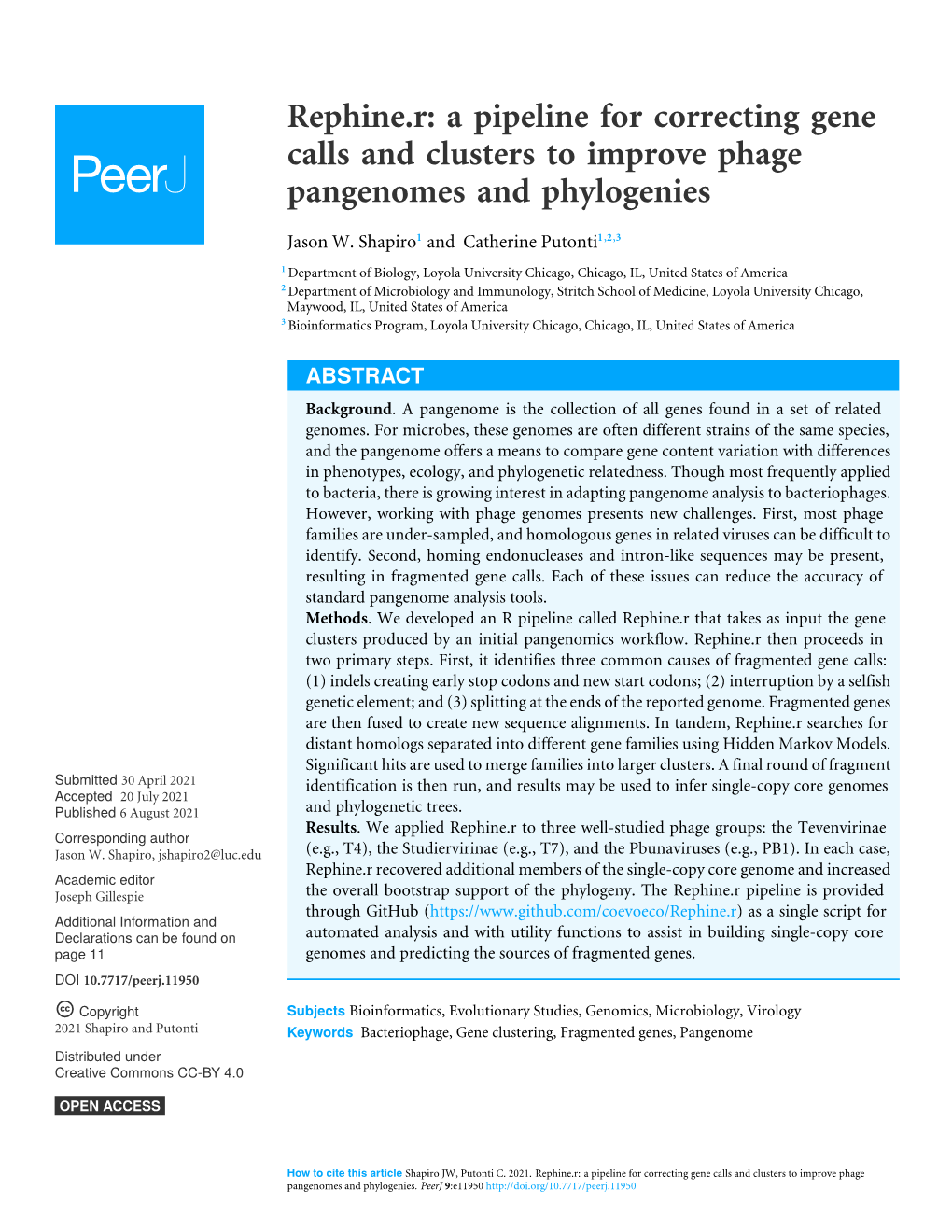 A Pipeline for Correcting Gene Calls and Clusters to Improve Phage Pangenomes and Phylogenies