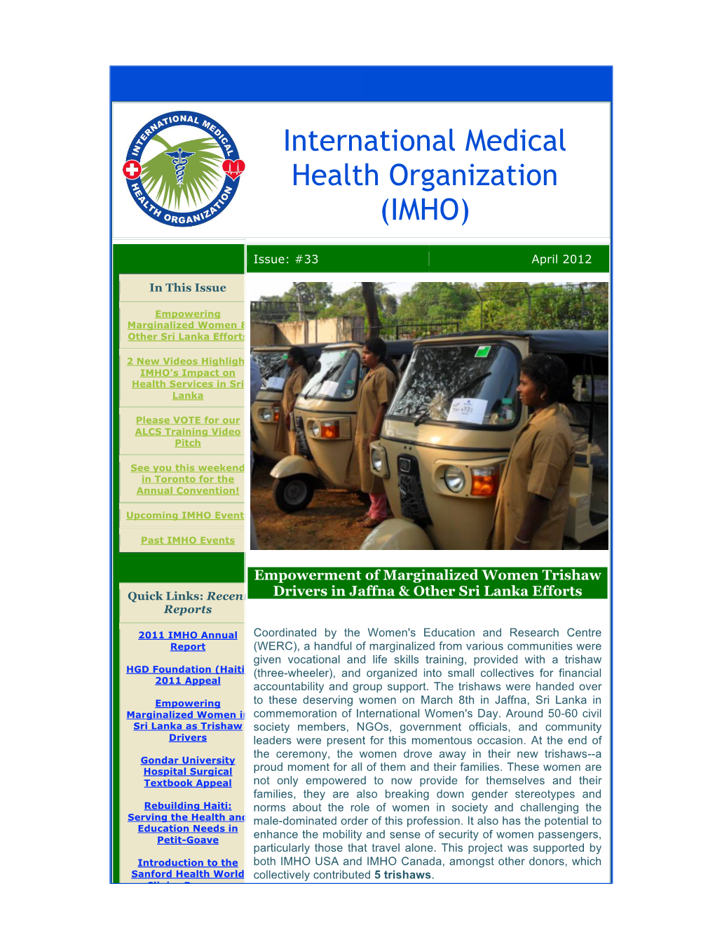 International Medical Health Organization (IMHO) | PO Box 61265 | Staten Island | NY | 10306