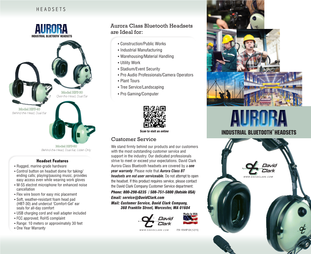 Industrial Bluetooth® Headsets