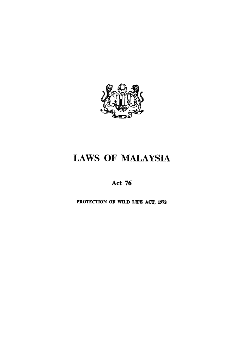 Laws of Malaysia