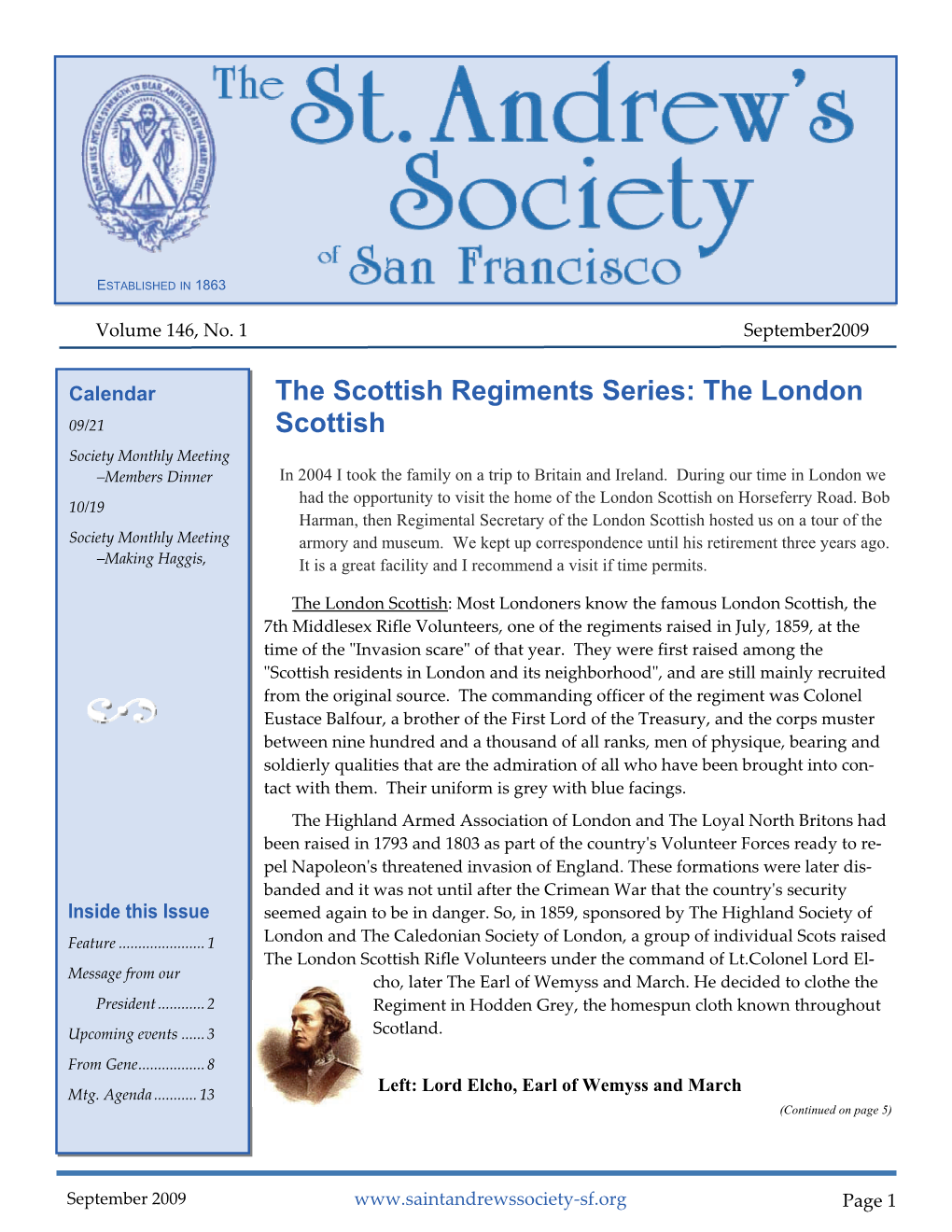 The Scottish Regiments Series: the London Scottish