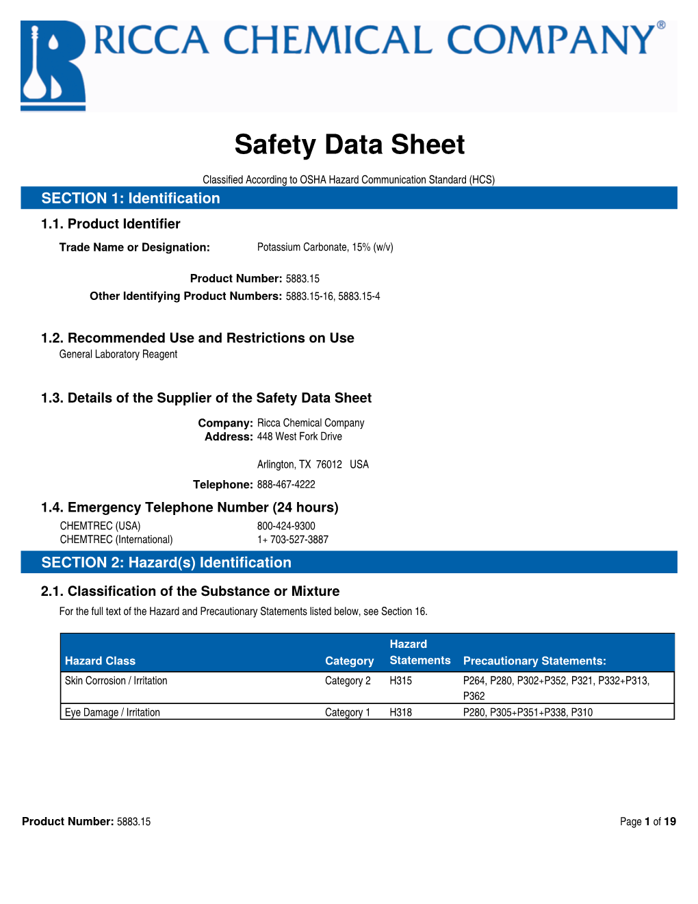 Safety Data Sheet